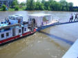 Fluwasserkraftwerk whrend der Montage